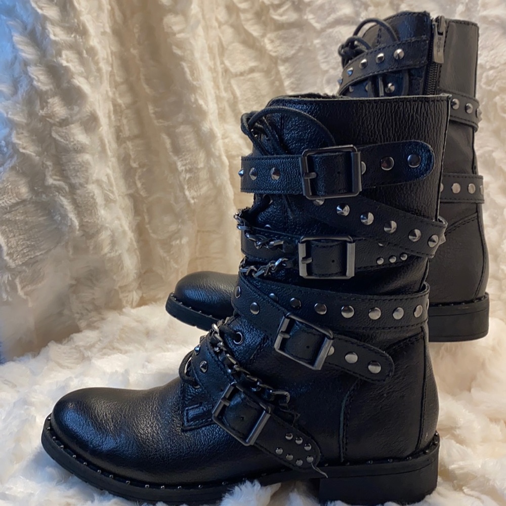 BCBG Black studded boots